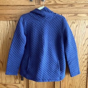 Quilted hooded sweatshirt